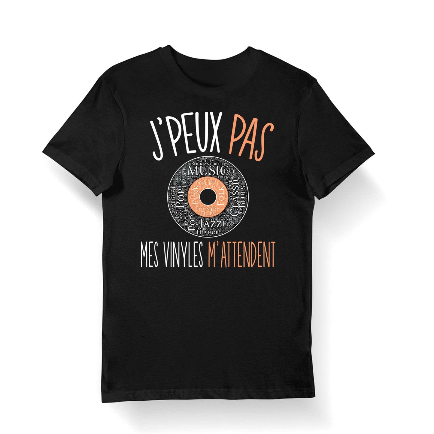 Vinyles J39peux pas mes Vinyles m39attendent T shirt Bio Homme Femme Enfant et Body Bb Collection Pour Musicien Graphic Tee – Feel-Good Design · Great Gift For Fans