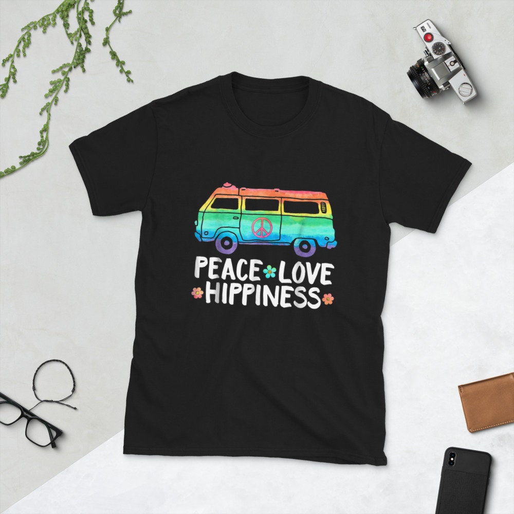 Peace Love Hippiness Short Sleeve Unisex T Shirt Graphic Tee – Premium Graphic · Trending Graphic Apparel