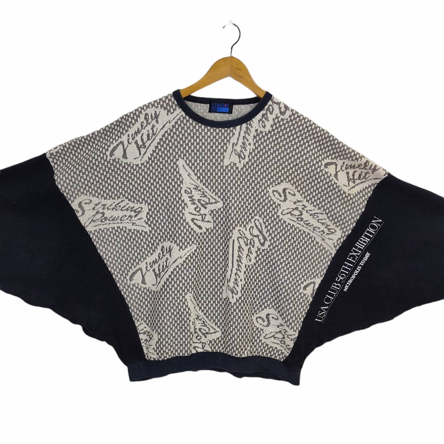 USA Club 56th Exhibition Sweater Dolman Sleeve Black Graphic Tee – Aesthetic Look · Great Gift For Fans