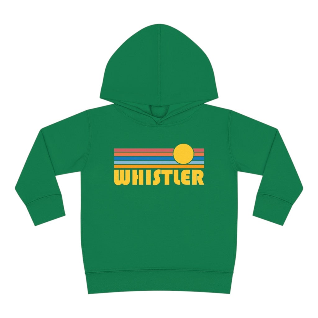 Whistler Canada Toddler Hoodie Retro Sunrise Unisex Whistler Toddler Sweatshirt Personalization Available Hoodie – Fan Favorite · High-Quality Print