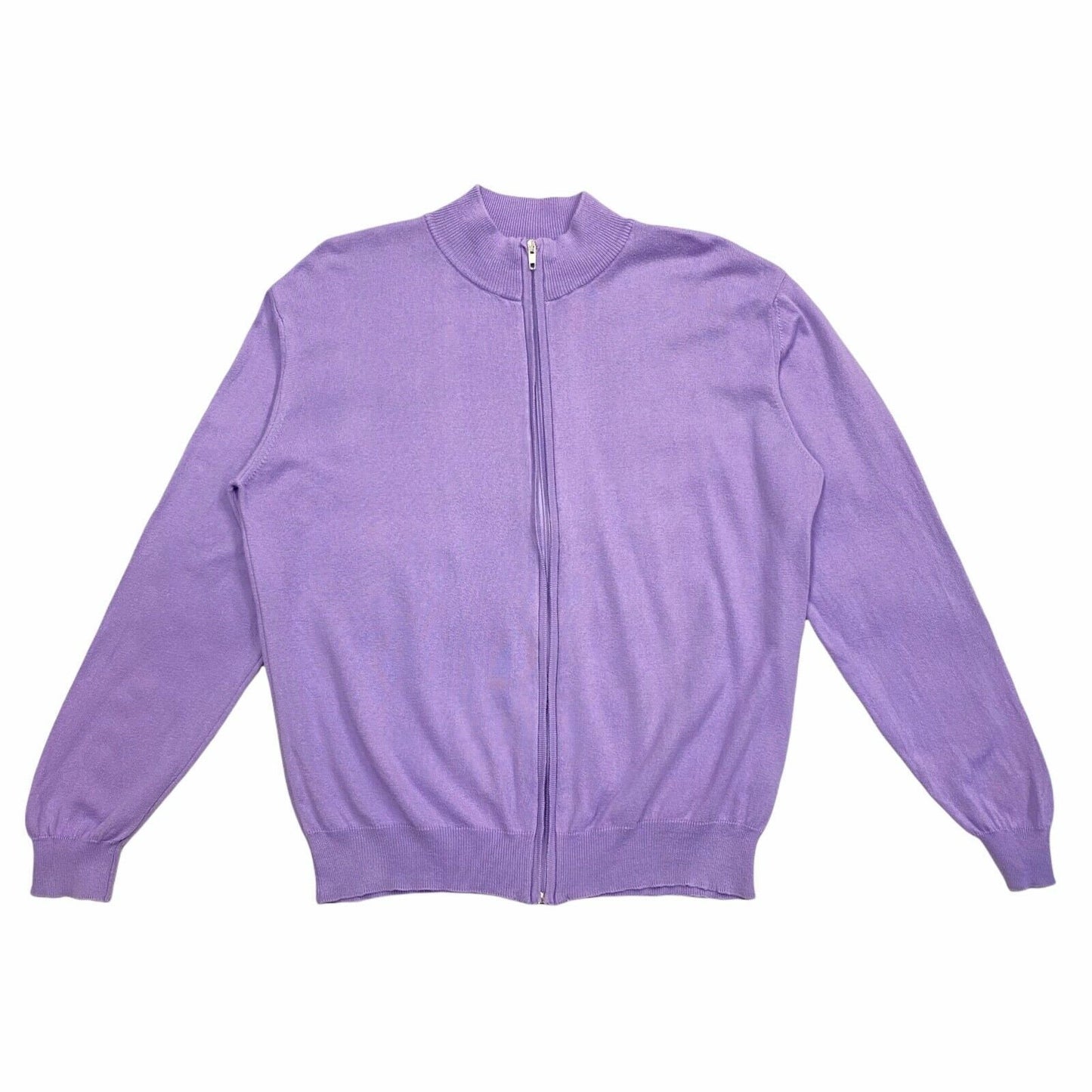 Ballantyne Full Zip Cotton Knit Sweater Vintage High End Designer Purple Jumper Graphic Tee – Bold Style · Top Pick For Any Outfit