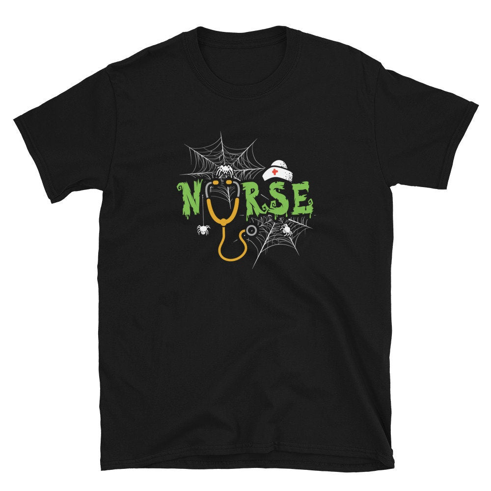 Scary Halloween Nurse Unisex T Shirt Graphic Tee – Easygoing Wear · Trending Graphic Apparel