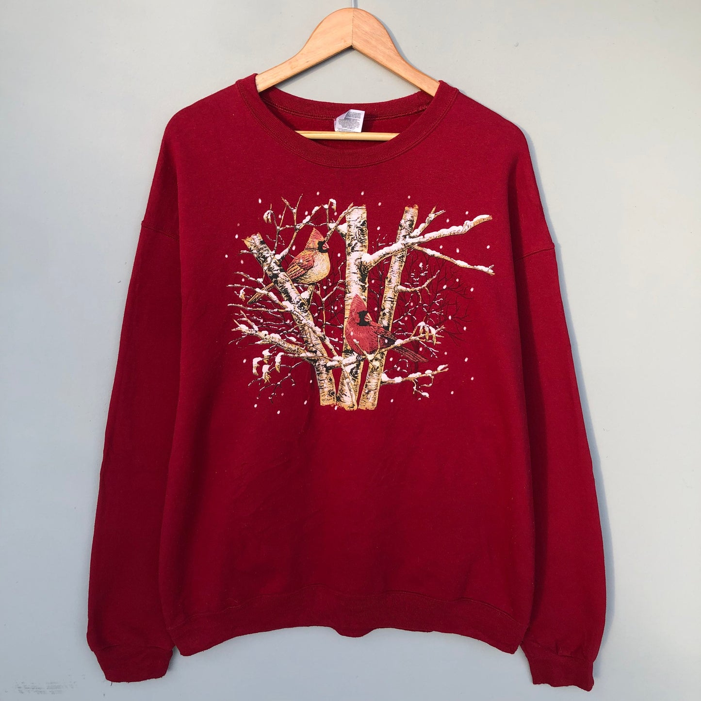 Vintage 00s Jerzees Tag Bird Big Print Logo Sweatshirt Crewneck Colour Maroon Size X large Sweatshirt – Cozy Vibes · High-Quality Print