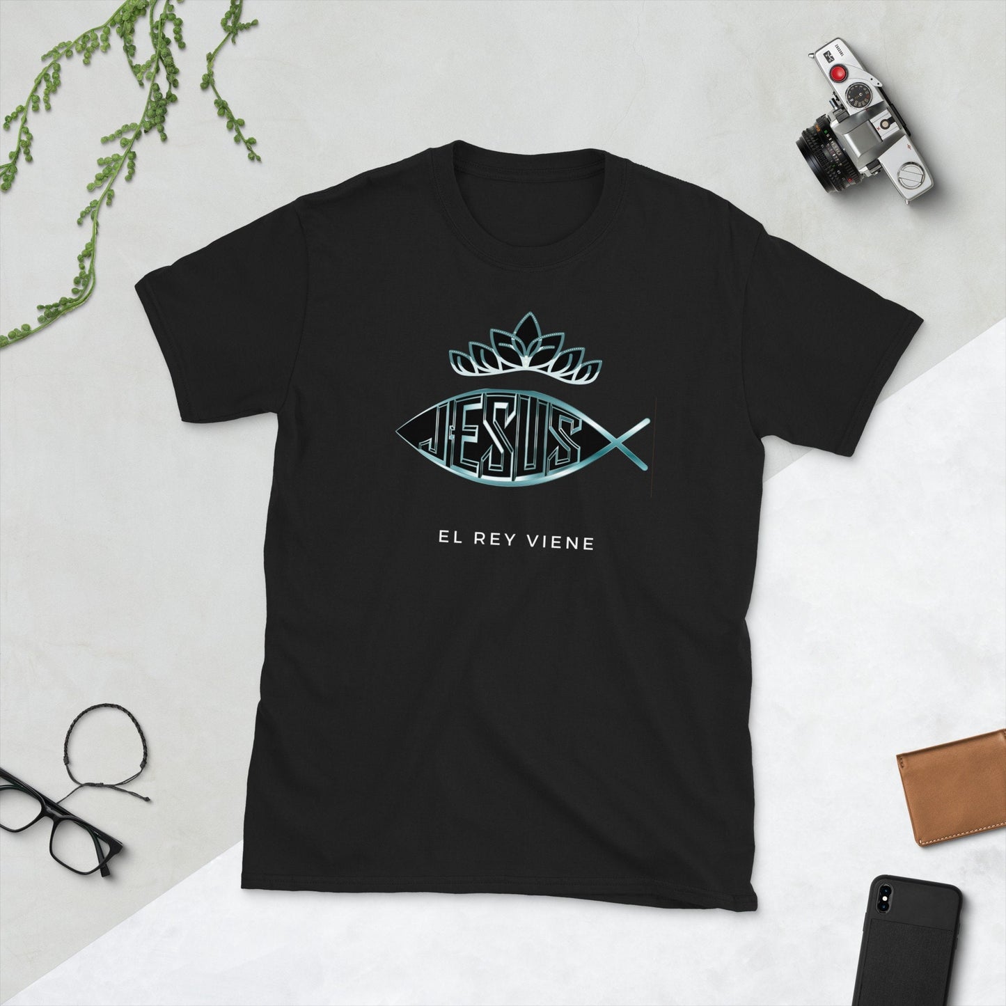 Jesus El Rey Viene Short Sleeve Unisex T Shirt Graphic Tee – Warm & Stylish · Great Gift For Fans