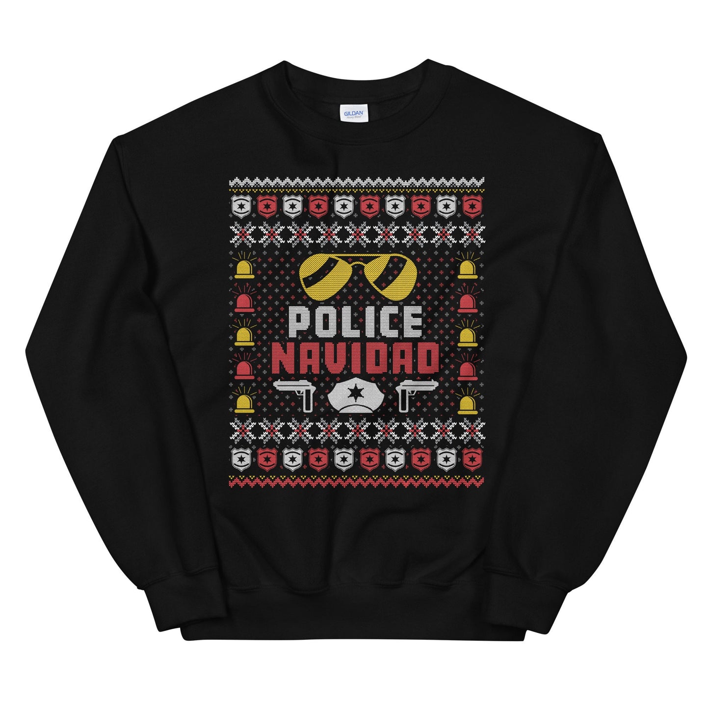 Police Navidad Holiday Festive Ugly Christmas Sweatshirt Sweatshirt – Warm & Stylish · Great Gift For Fans