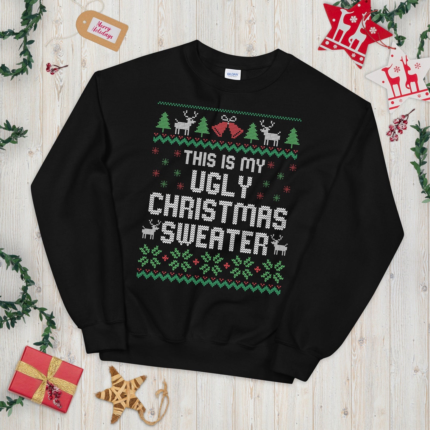 Ugly Xmas Design Funny Festive Gag Sweatshirt Sweatshirt – Fan Favorite · High-Quality Print