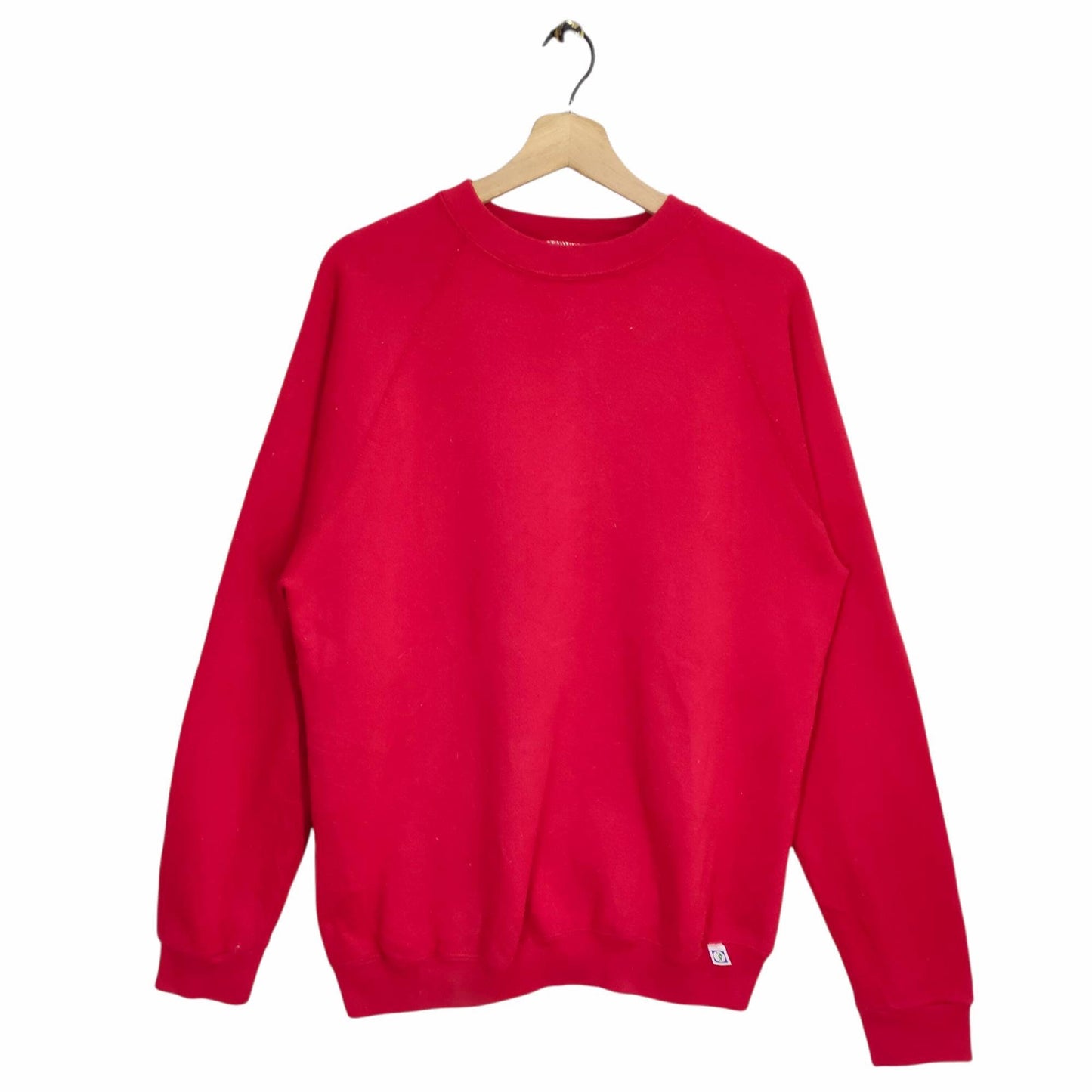 80s 90s Discus Athletic Raglan Sweatshirt Plain Made in USA Large Vintage Discus Blank Sweater Jumper Pullover Crewneck Red Womens Size L Sweatshirt – Aesthetic Look · Trending Graphic Apparel