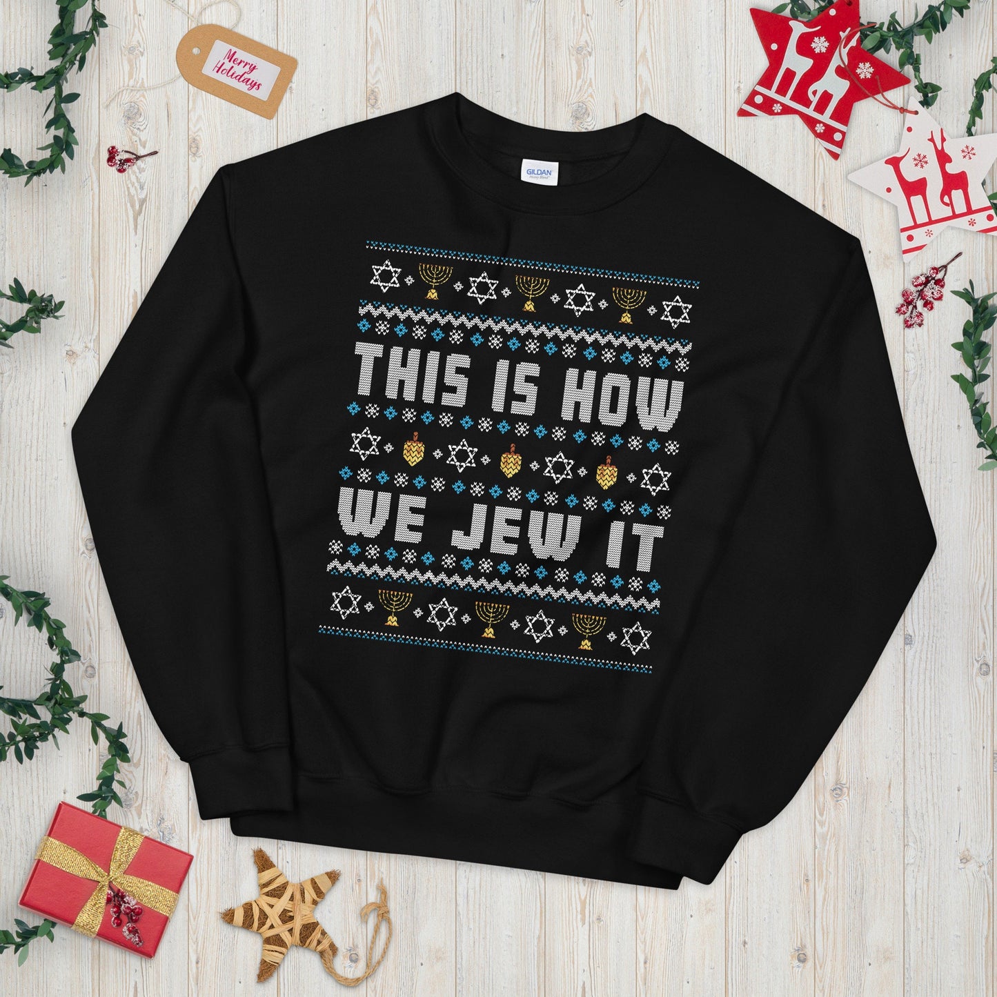 This is How We Jew It Ugly Christmas Sweater Graphic Tee – Easygoing Wear · High-Quality Print