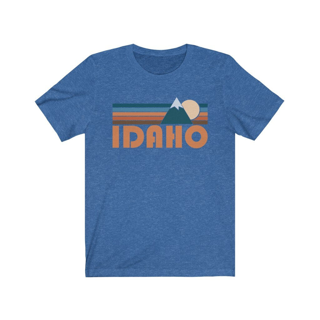 Idaho TShirt Retro Mountain Unisex Idaho Shirt Personalization Available Graphic Tee – Warm & Stylish · High-Quality Print