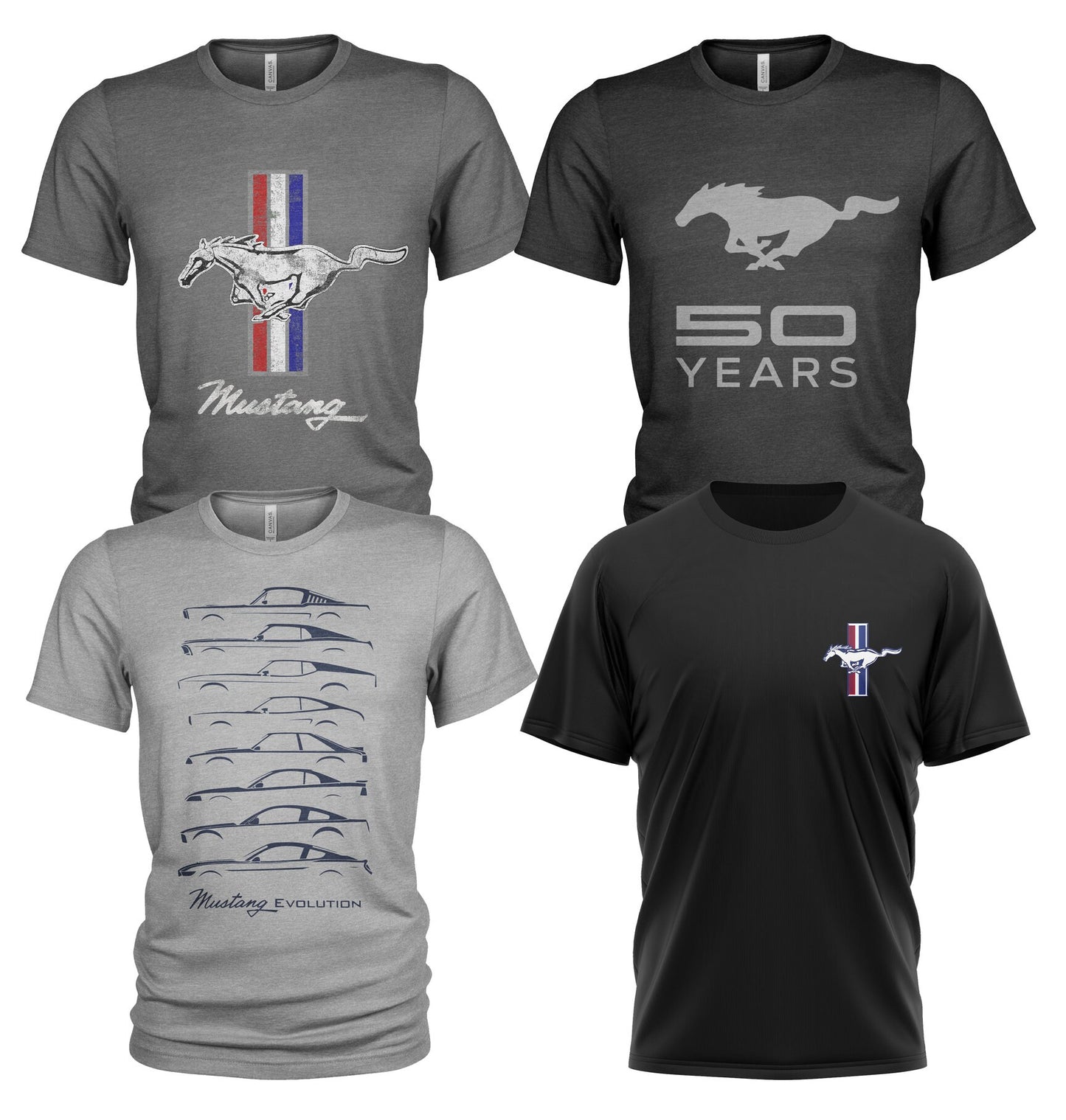 Ford Mustang 4 Pack Men39s T Shirt Set 3459 Graphic Tee – Feel-Good Design · Trending Graphic Apparel