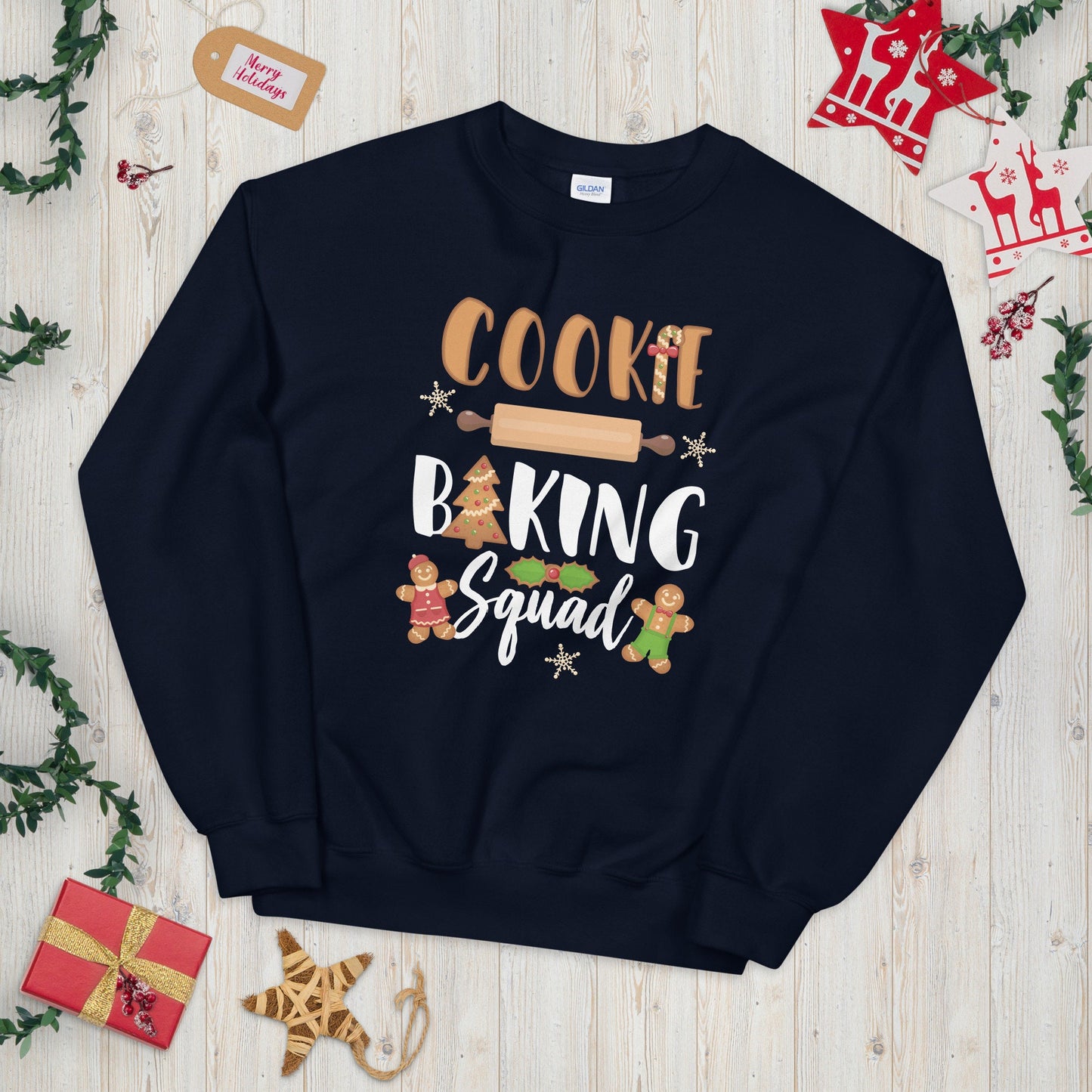 Cookie Baking Squad Christmas Unisex Sweatshirt Sweatshirt – Easygoing Wear · High-Quality Print