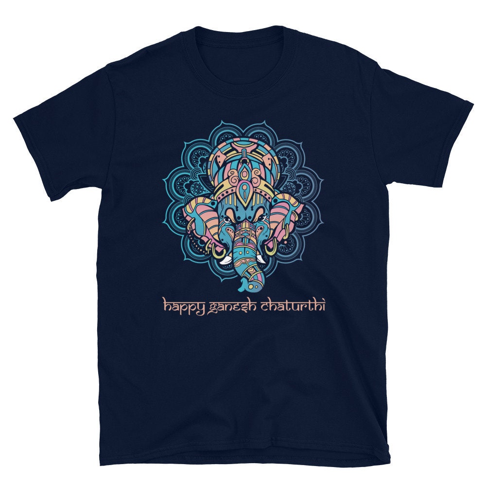 Ganesha Mandala Happy Ganesh Chaturthi Unisex T Shirt Graphic Tee – Warm & Stylish · Must-Have Style