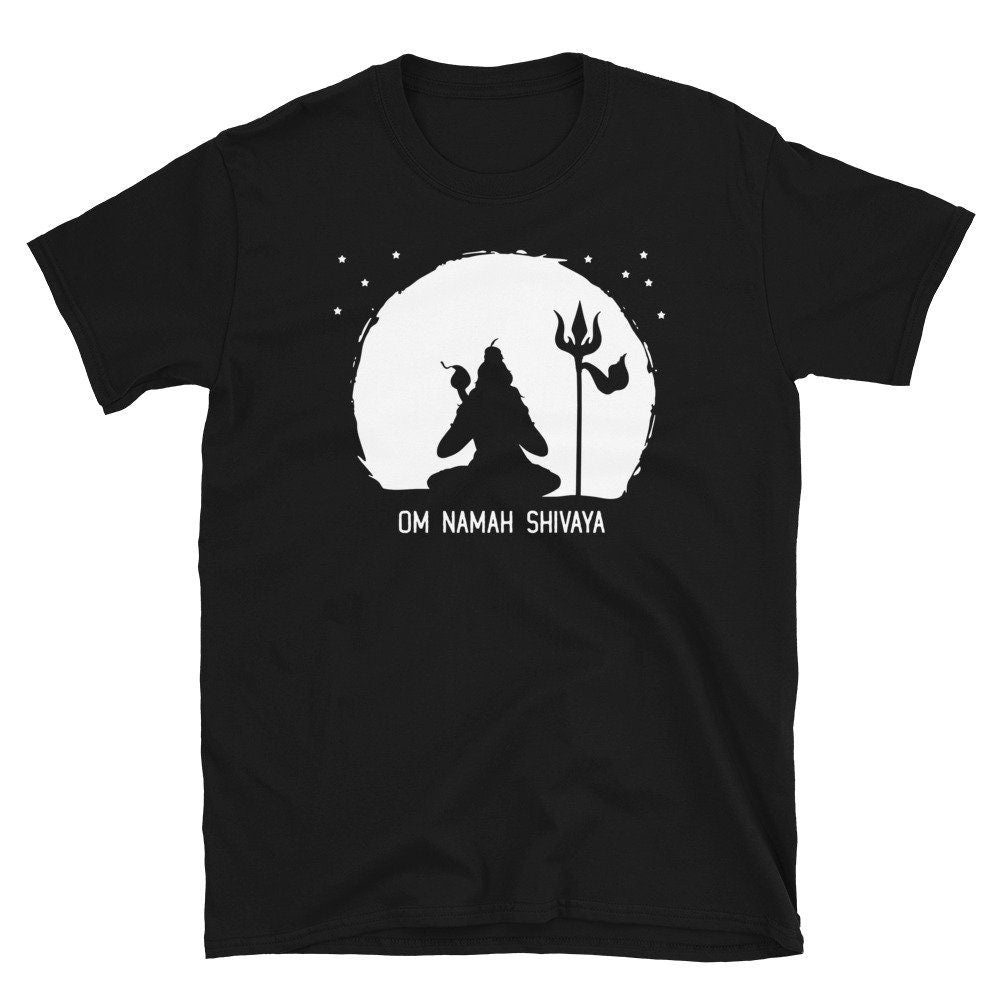 Shiva Meditating Silhouette Om Namah Shivaya Unisex T Shirt Graphic Tee – Bold Style · Trending Graphic Apparel