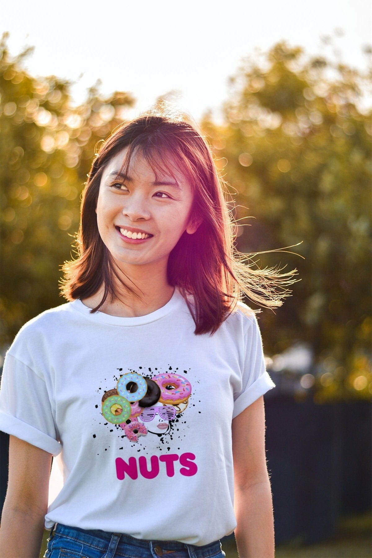 Nuts Doughnuts Donut Lover Short Sleeve Unisex T Shirt Graphic Tee – Warm & Stylish · Great Gift For Fans