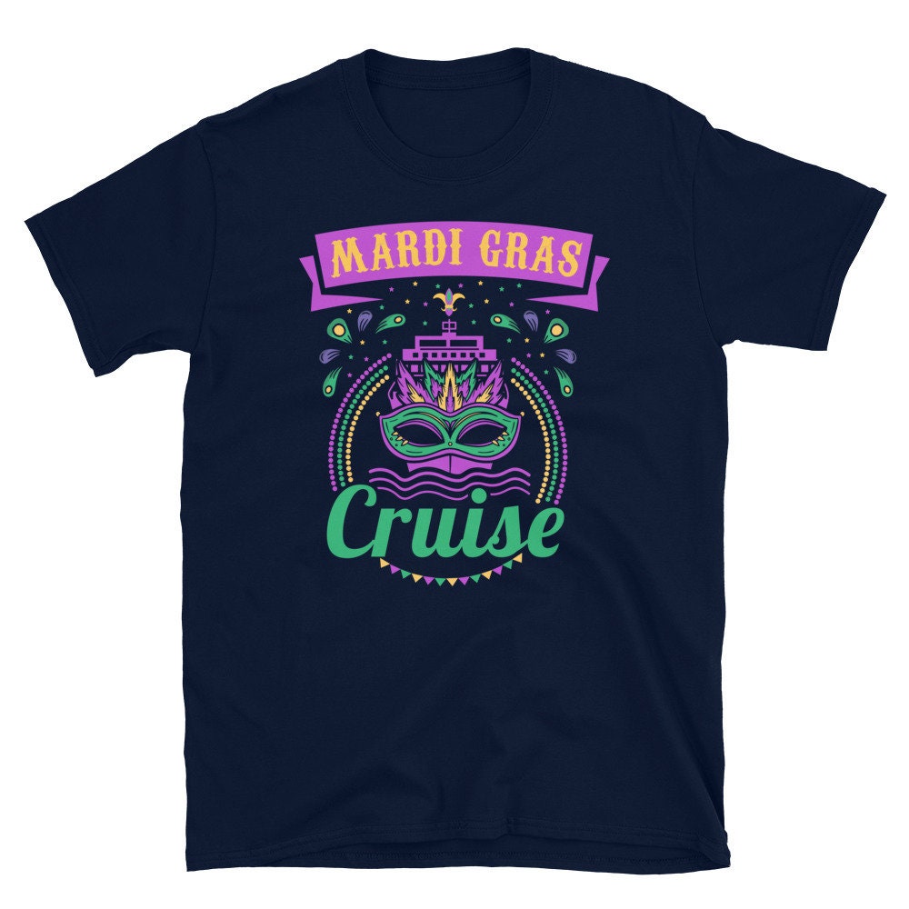 Mardi Gras Mask Cruise Ship Unisex T Shirt Graphic Tee – Everyday Comfort · High-Quality Print