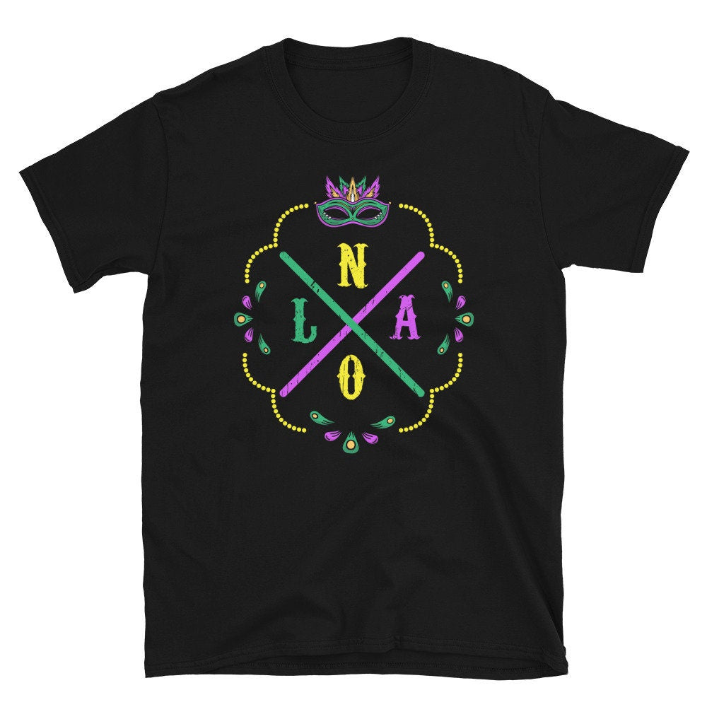 Purple Green Gold NOLA Mardi Gras Unisex T Shirt Graphic Tee – Fan Favorite · Top Pick For Any Outfit