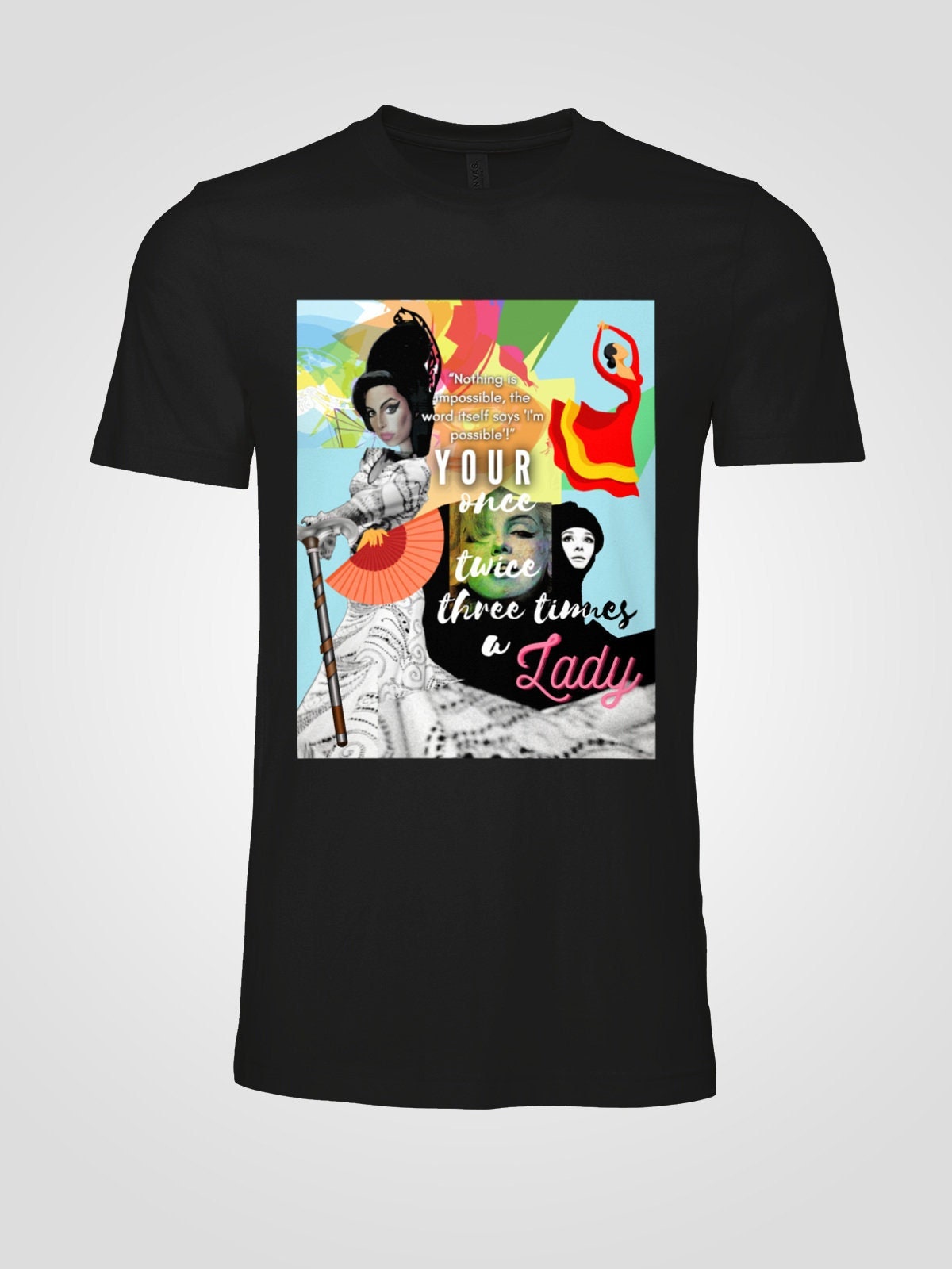 Three Times A Lady Amy Marilyn Audrey Short Sleeve Unisex T Shirt Graphic Tee – Bold Style · Must-Have Style