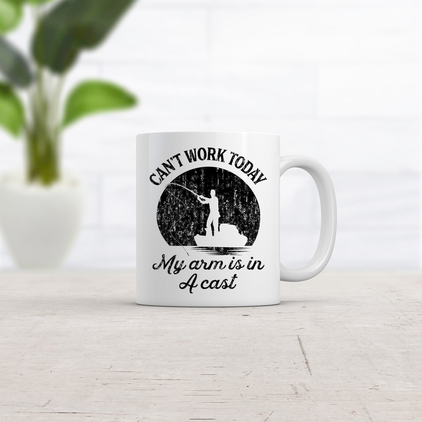Offensive Fishing Mug Humorous Fishing Mugs Rude Fishing Coffee Cup Can39t Work Today My Arm Is In A Cast Fathers Day Fishing Gifts Graphic Tee – Fan Favorite · Must-Have Style