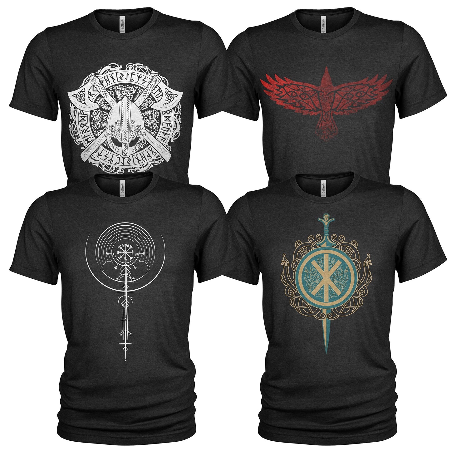 Vikings Valhalla Valkyrie Norse Mythology Men39s 4 Pack T Shirt 4021 Graphic Tee – Aesthetic Look · Must-Have Style