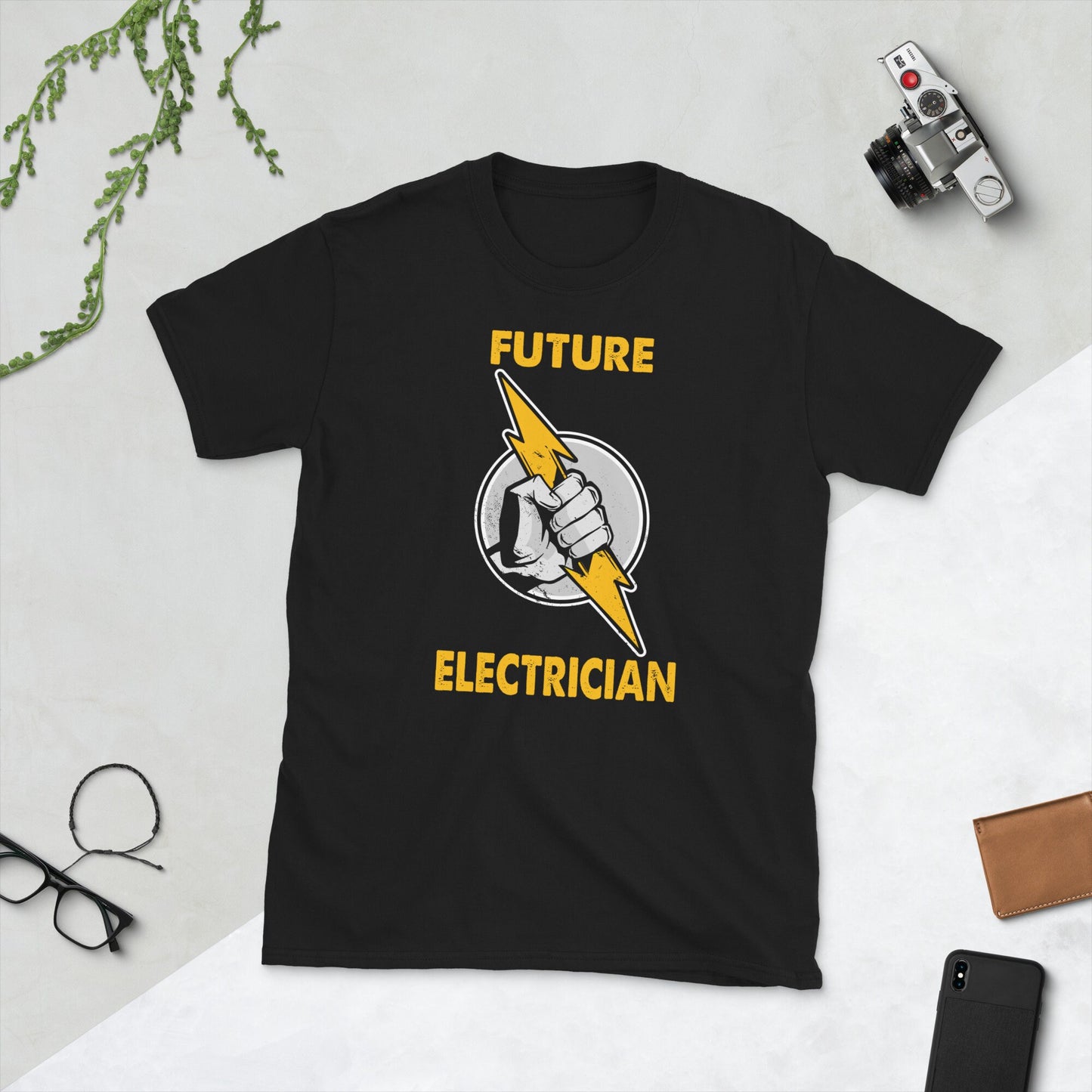 Electricity lightning funny Future Electrician T Shirt Graphic Tee – Everyday Comfort · Great Gift For Fans