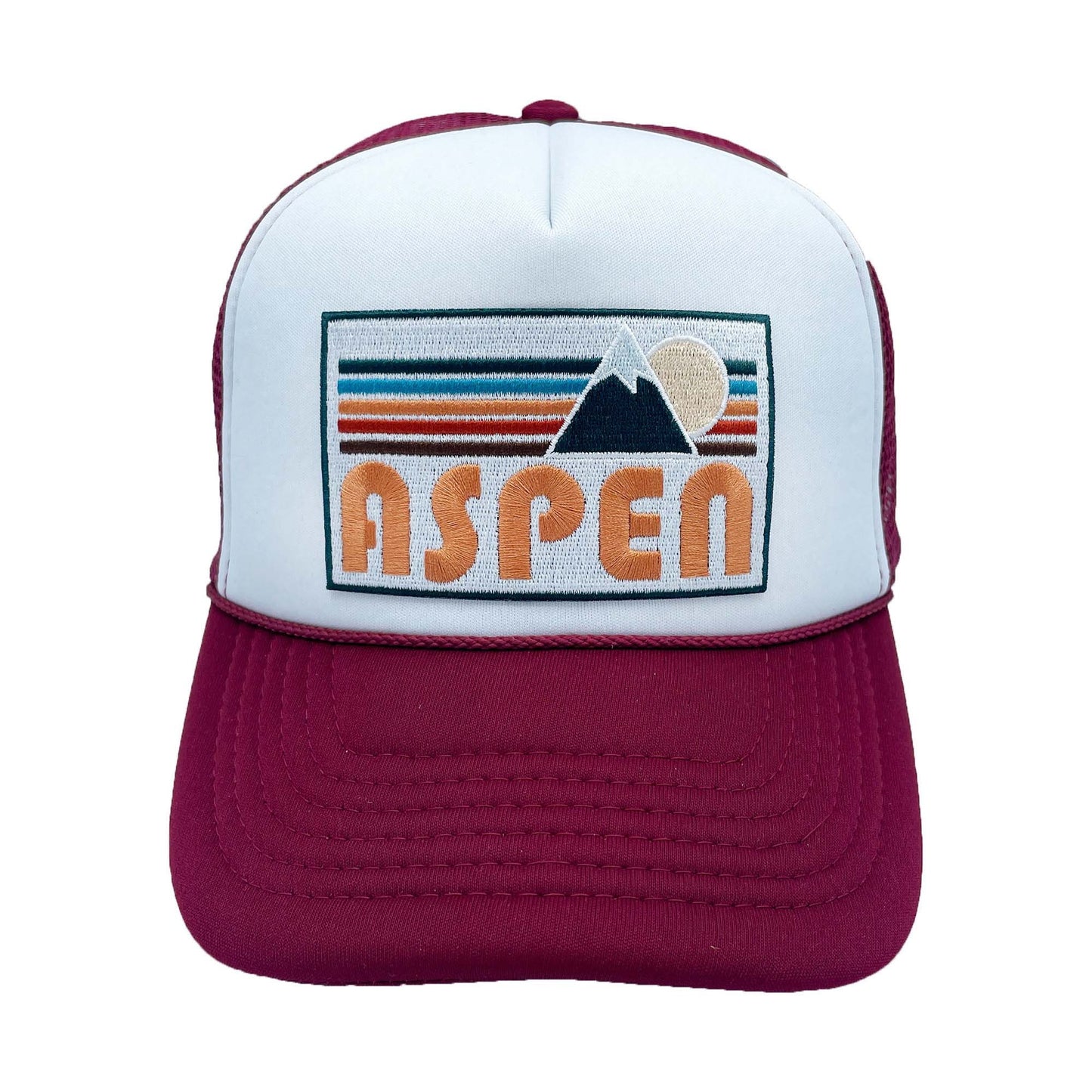 Aspen Colorado Trucker Hat Retro Mountain Snapback Aspen Hat Adult Hat Graphic Tee – Premium Graphic · High-Quality Print