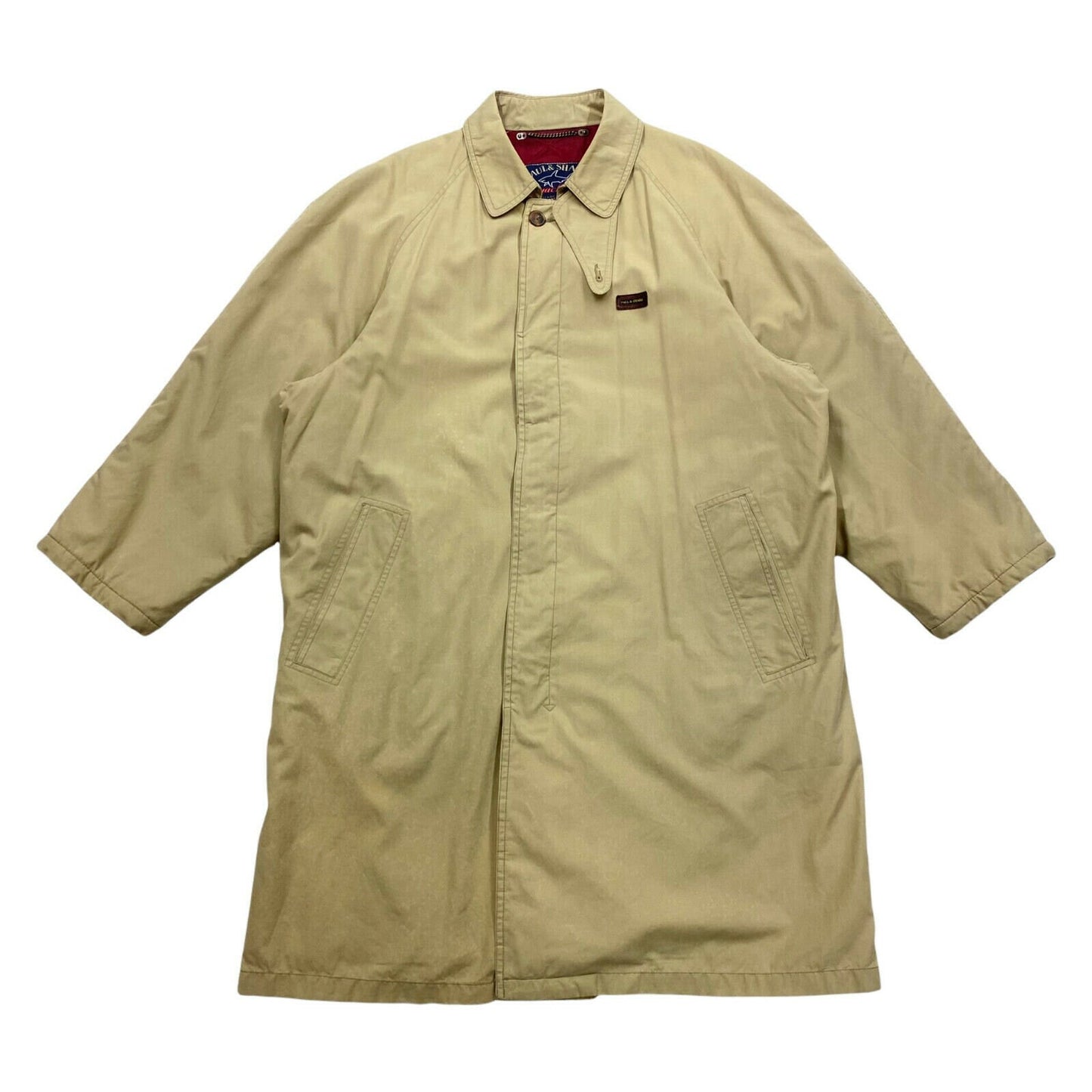 Paul and Shark Long Quilted Overcoat Vintage High End Designer Coat Beige VTG Graphic Tee – Bold Style · Perfect For Daily Wear