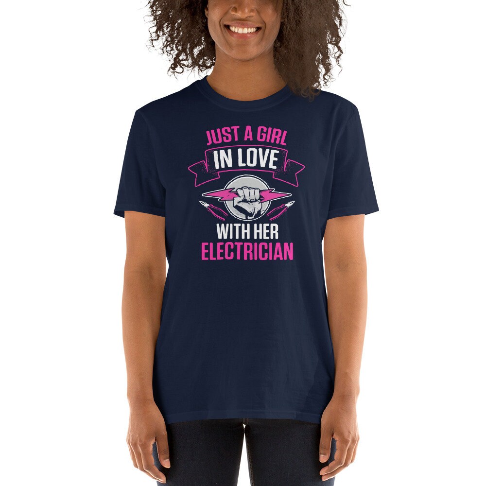 Just a Girl in Love with Her Electrician Shirt Graphic Tee – Aesthetic Look · Trending Graphic Apparel