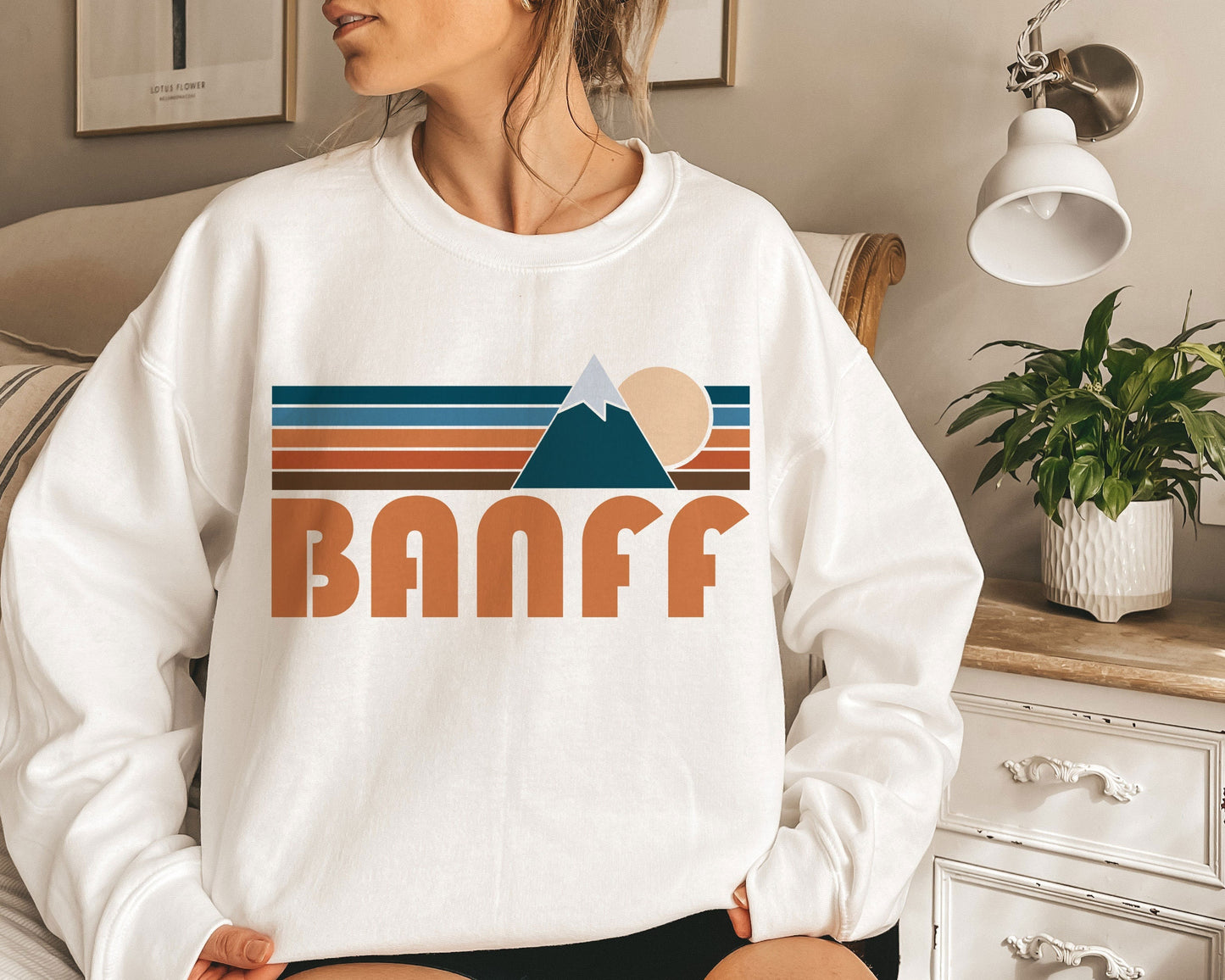 Banff Canada Sweatshirt Unisex Retro Mountain Crewneck Banff Sweatshirt Personalization Available Sweatshirt – Everyday Comfort · Trending Graphic Apparel