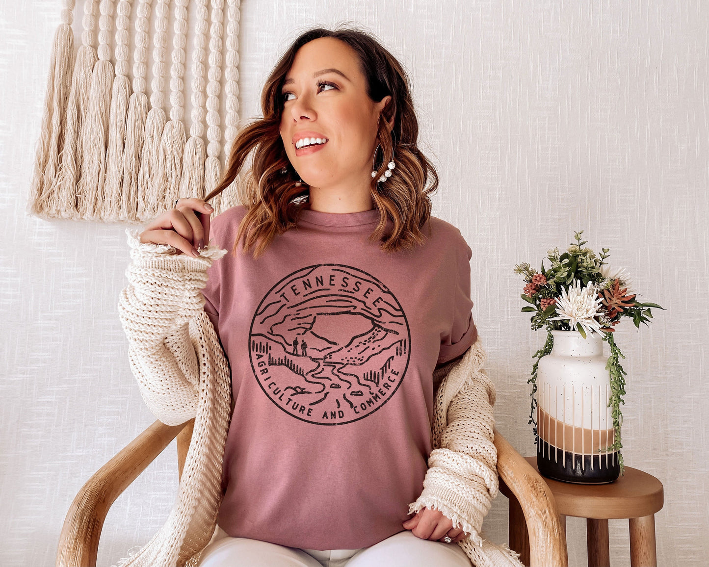 Tennessee TShirt Distressed State Design Unisex Tennessee Shirt Personalization Available Graphic Tee – Warm & Stylish · Perfect For Daily Wear