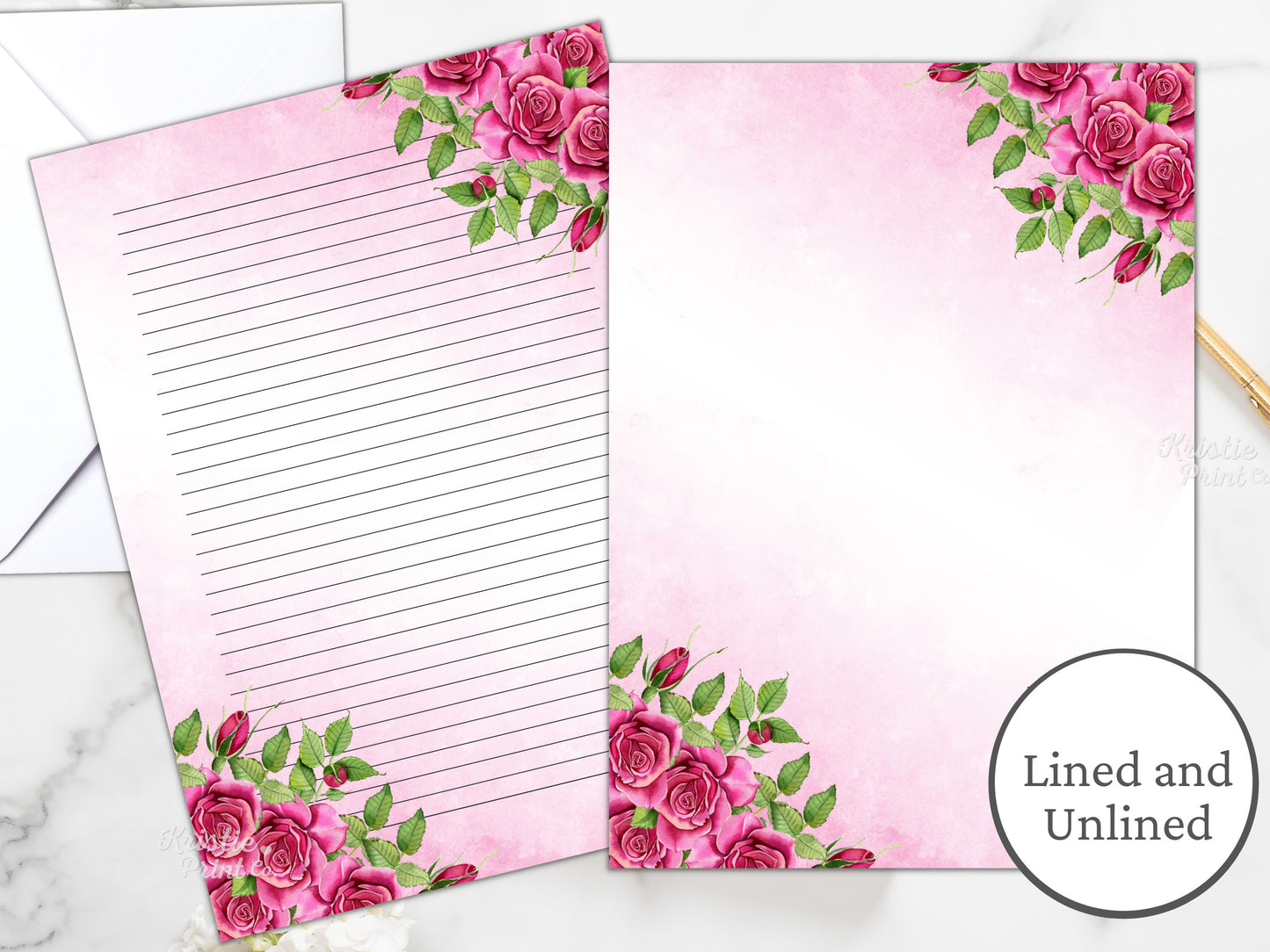 Rose Stationary Printable Floral Lined Paper Printable Stationery Paper Journal Paper Digital Stationary Paper Botanical Writing Paper Graphic Tee – Premium Graphic · Trending Graphic Apparel