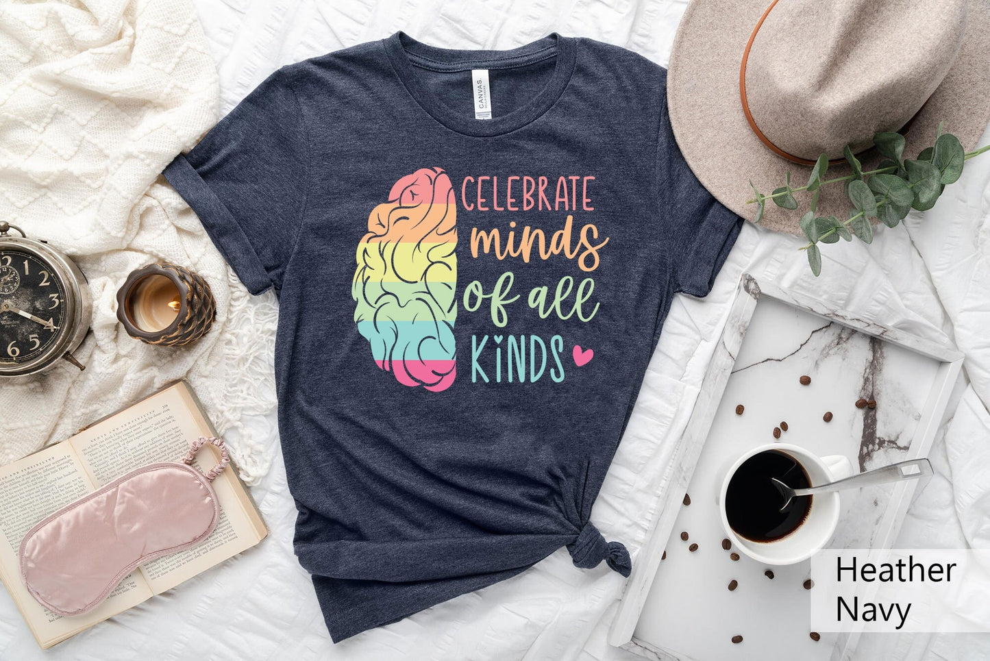 Celebrate Minds Of All Kinds Shirt Autism ShirtNeurodiversity ShirtAutism Awareness ShirtNeurodivergent ShirtADHD ShirtInclusion Shirt Graphic Tee – Bold Style · Great Gift For Fans