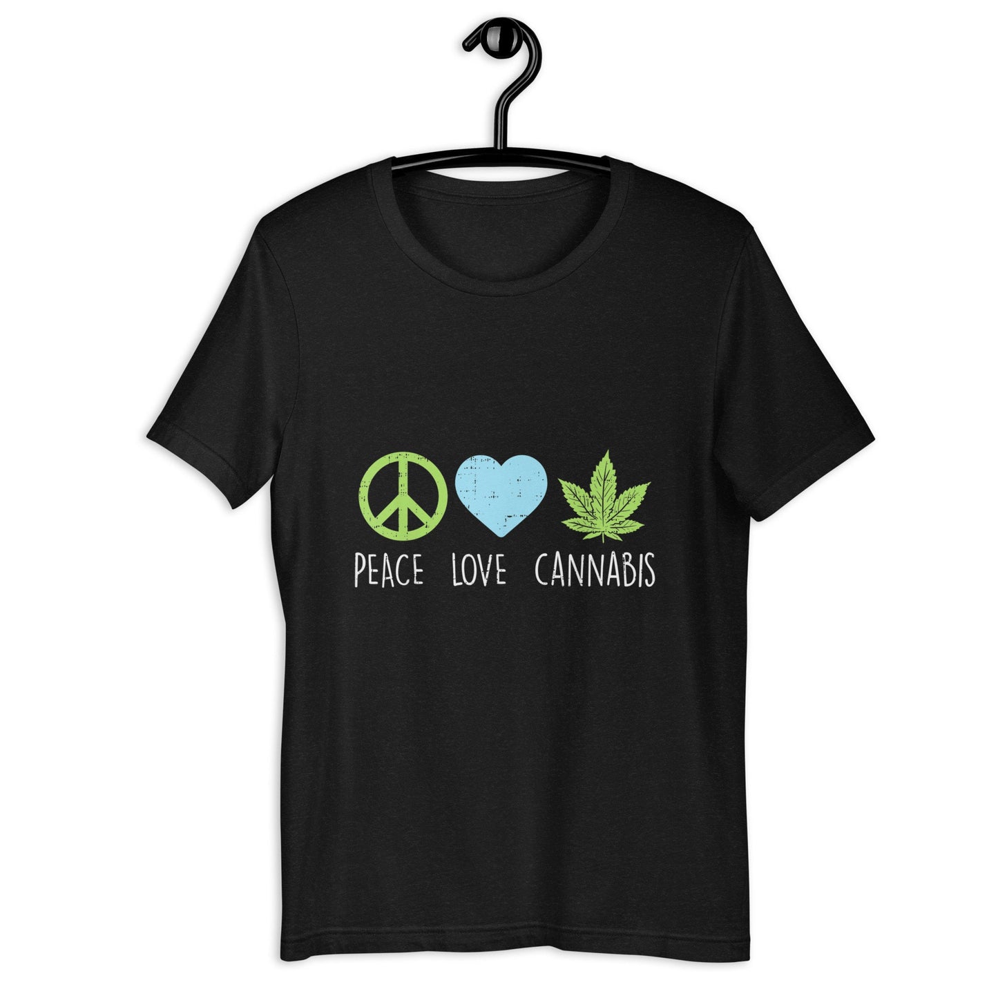 Peace Love Cannabis 420 Unisex t shirt Graphic Tee – Cozy Vibes · Must-Have Style