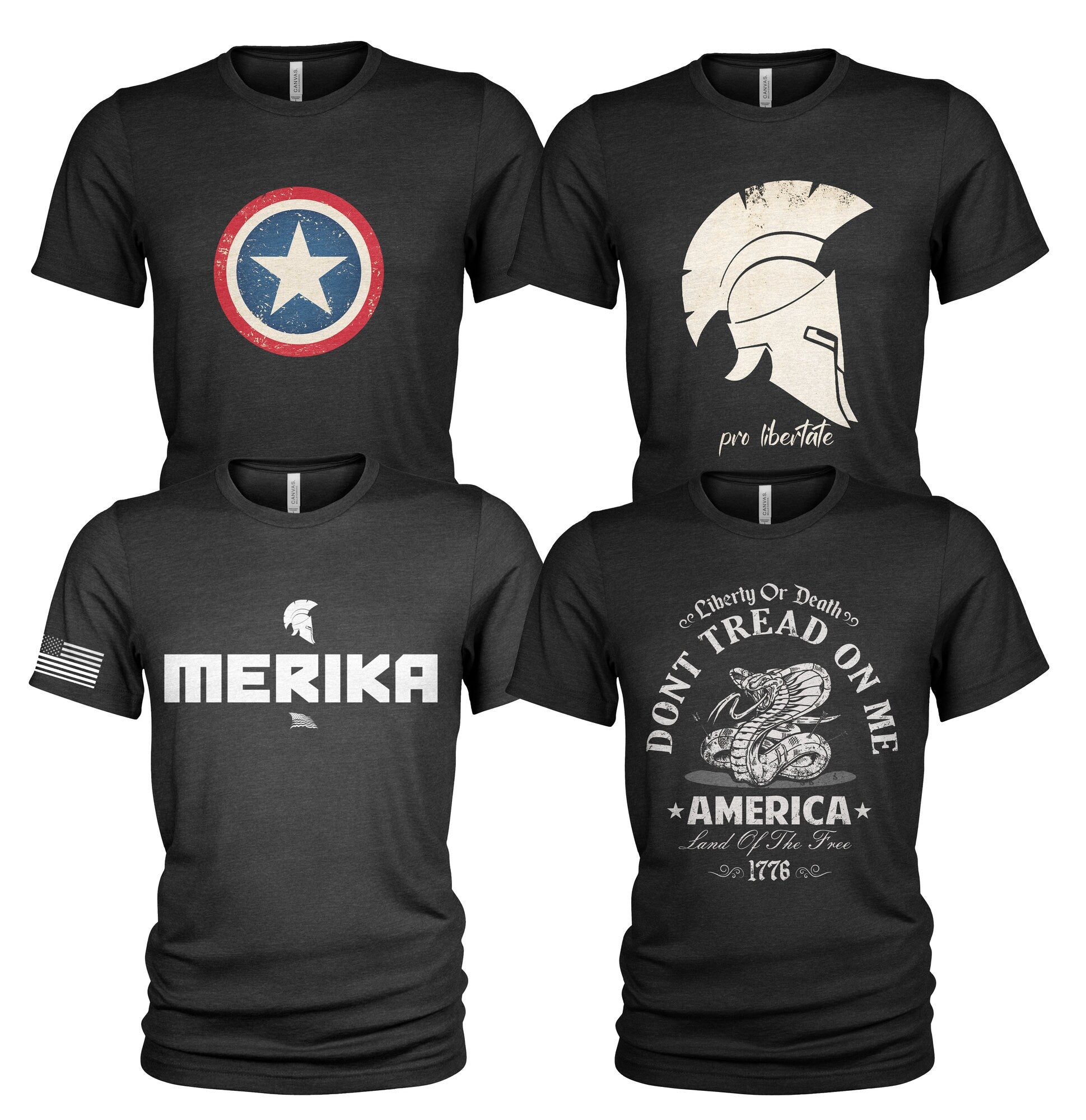 Men39s Patriot Maga Army Military USA T Shirt 4 Pack Graphic Tee – Fan Favorite · Perfect For Daily Wear