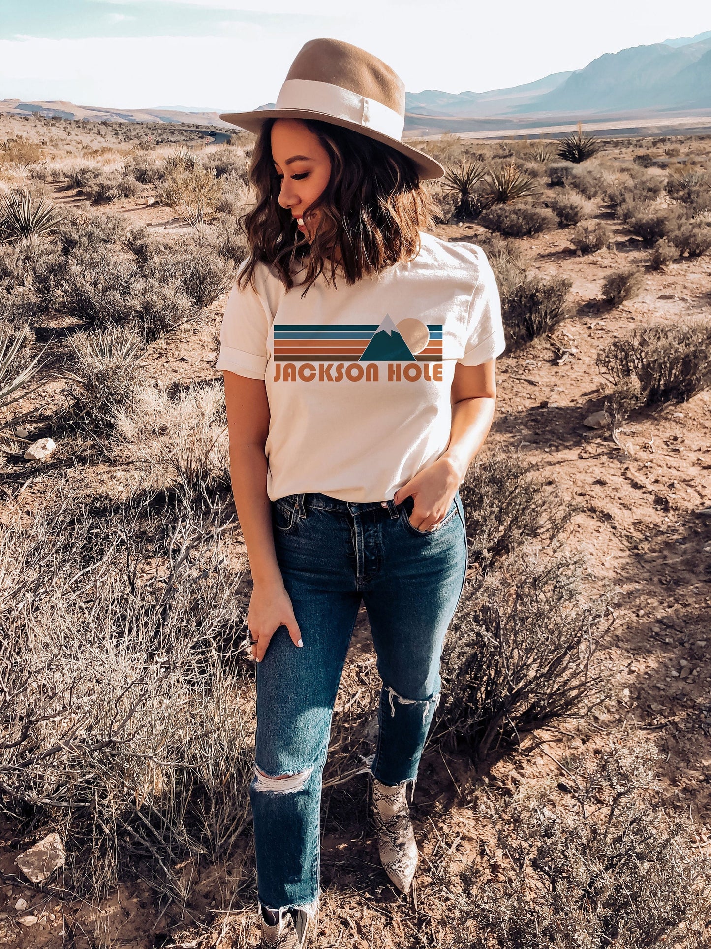 Jackson Hole Wyoming Shirt Retro Mountain Unisex Jackson Hole TShirt Personalization Available Graphic Tee – Cozy Vibes · Top Pick For Any Outfit