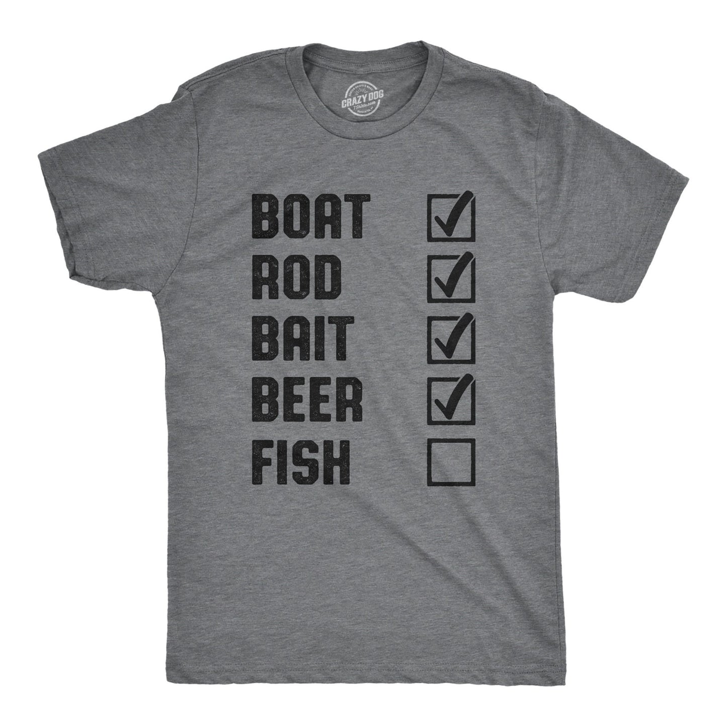 Mens Fishing T shirt Funny Fishing Shirt Fishing Graphic Tee Fisherman Gifts Present For Fisherman Fishing Checklist Fishing List Graphic Tee – Fan Favorite · Perfect For Daily Wear