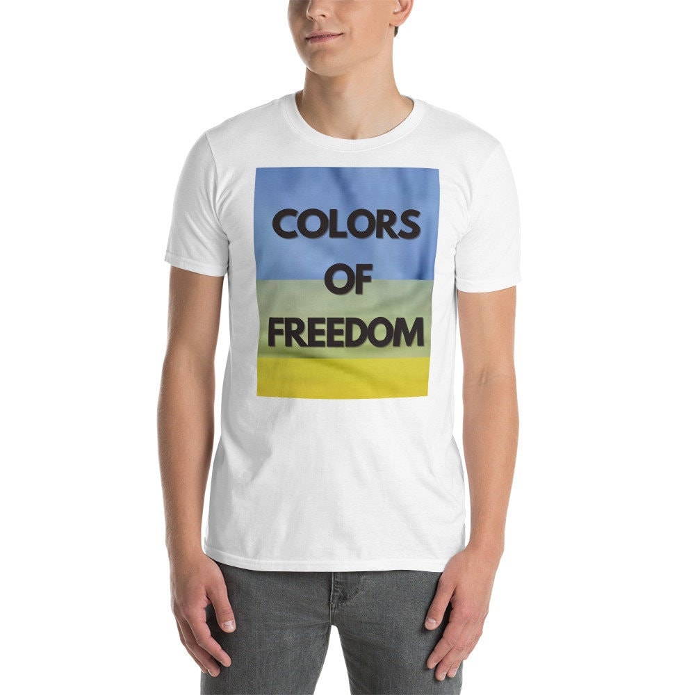 Colors Of Freedom Usyk Ukraine Short Sleeve Unisex T Shirt Graphic Tee – Everyday Comfort · Great Gift For Fans