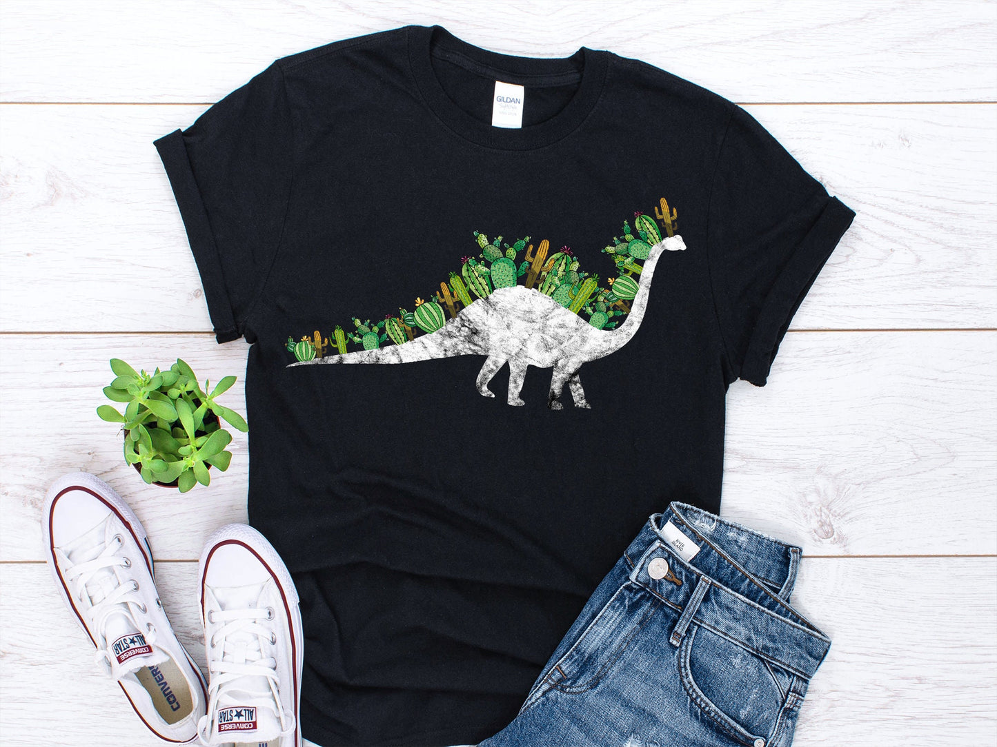 Dinosaur And Cactus Shirt Cactus Gift Funny Cactus Shirt Cactus Plant Shirt Botanical Shirt Funny Dinosaur Shirt Gardening Shirt Graphic Tee – Everyday Comfort · Perfect For Daily Wear