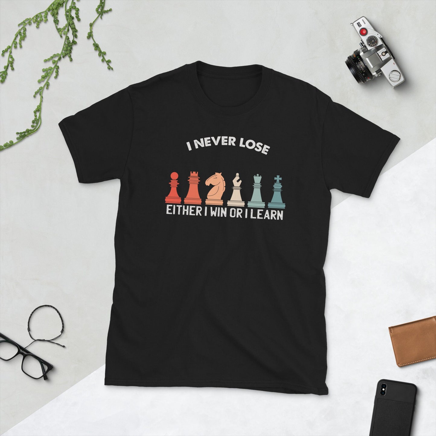 Retro Chess Player Shirt Funny Chess Saying Shirt quotI Never Losequot Graphic Tee – Cozy Vibes · Trending Graphic Apparel