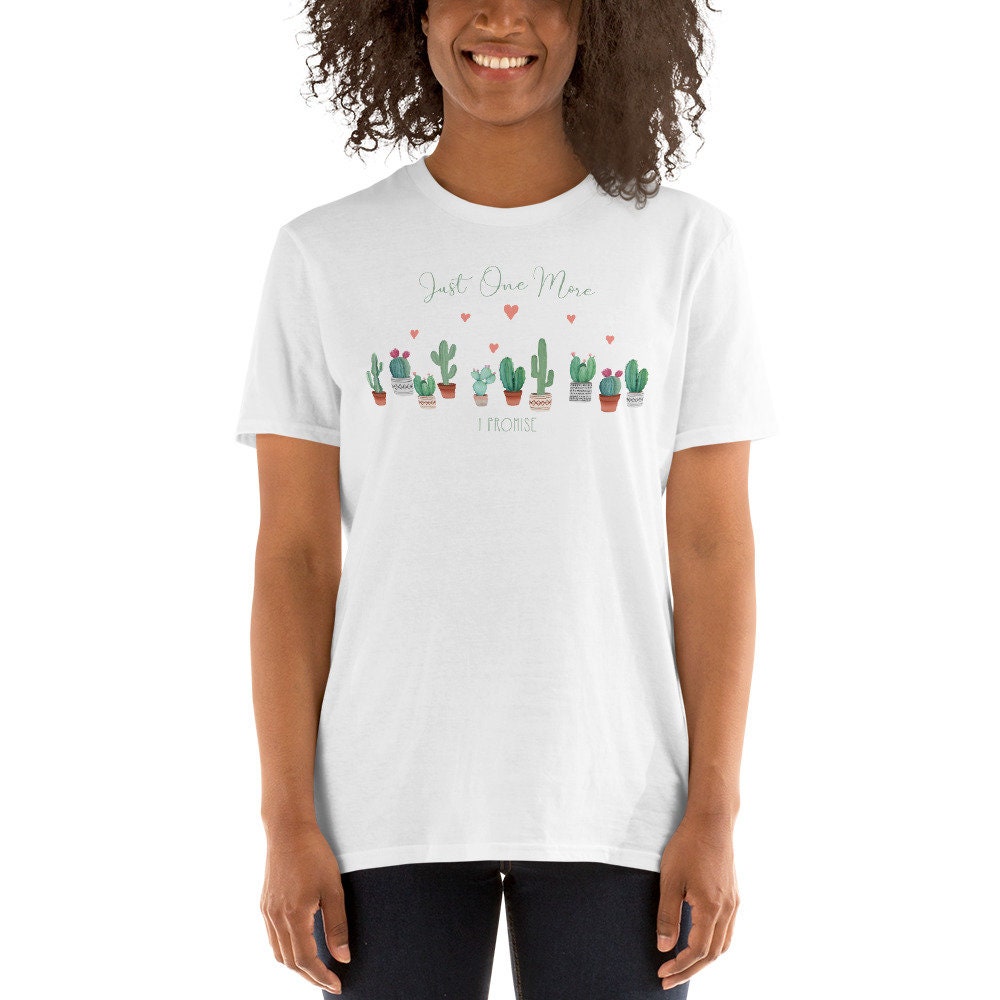 Succulent Plant Lover Shirt Just One More Plant Tshirt Graphic Tee – Everyday Comfort · Perfect For Daily Wear