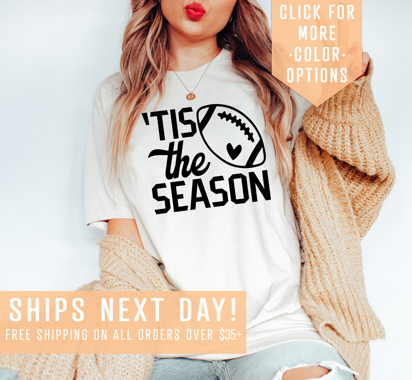 Tis The Season Football Shirt Gift For Soccer Players Football Season ShirtWomen39s Football ClothingGame Day TshirtFall Football Apparel Graphic Tee – Feel-Good Design · Great Gift For Fans