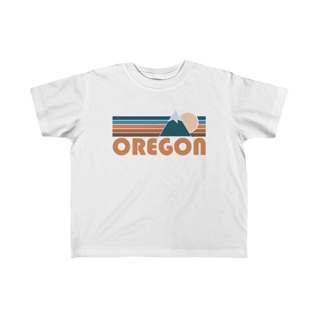 Oregon Toddler Shirt Retro Mountain Oregon Toddler TShirt Personalization Available Graphic Tee – Aesthetic Look · Must-Have Style