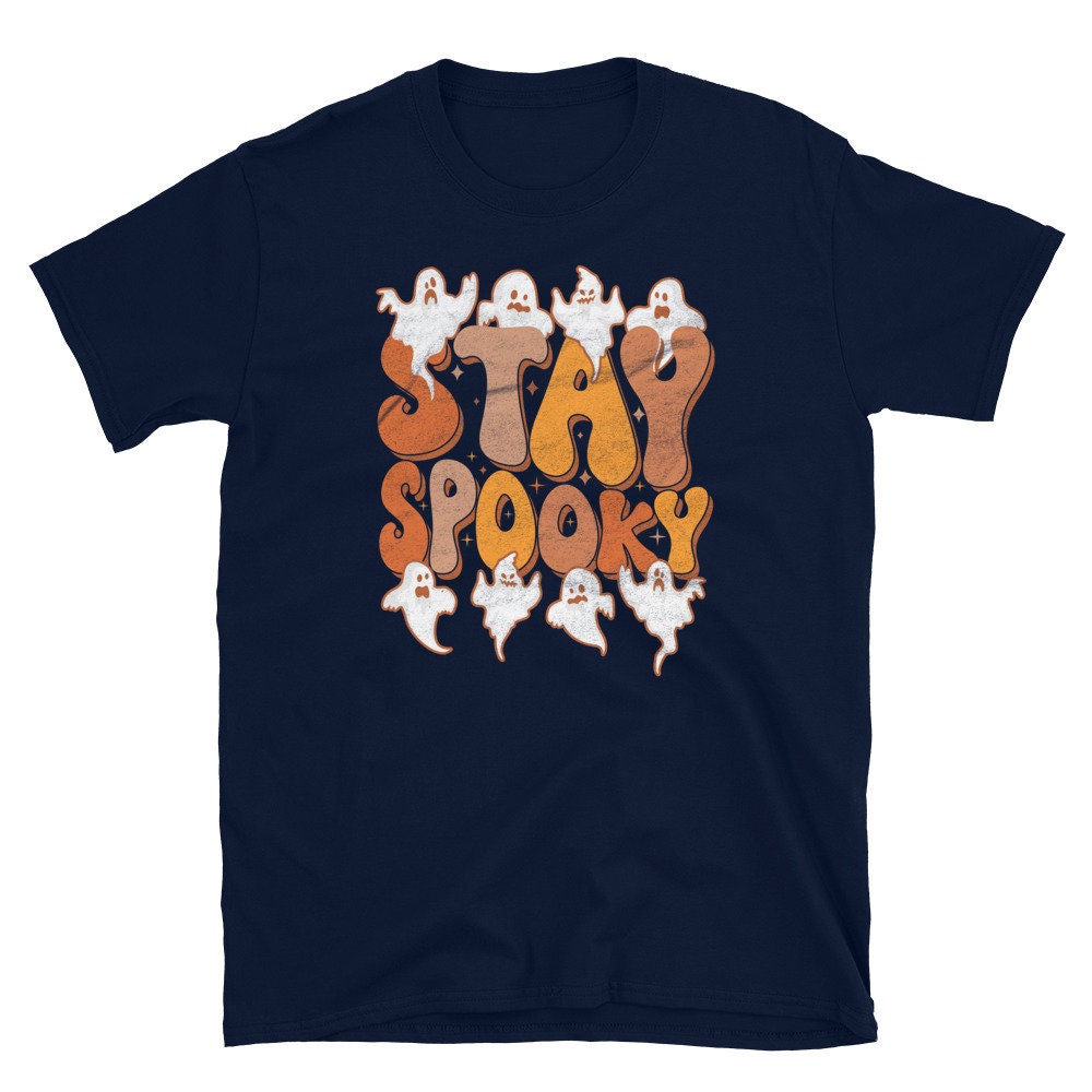 Halloween Ghost Retro Stay Spooky Unisex T Shirt Graphic Tee – Warm & Stylish · Trending Graphic Apparel