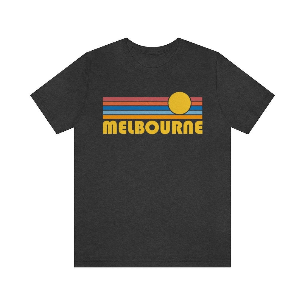 Melbourne Florida TShirt Retro Sunrise Adult Unisex Melbourne TShirt Personalization Available Graphic Tee – Cozy Vibes · Trending Graphic Apparel