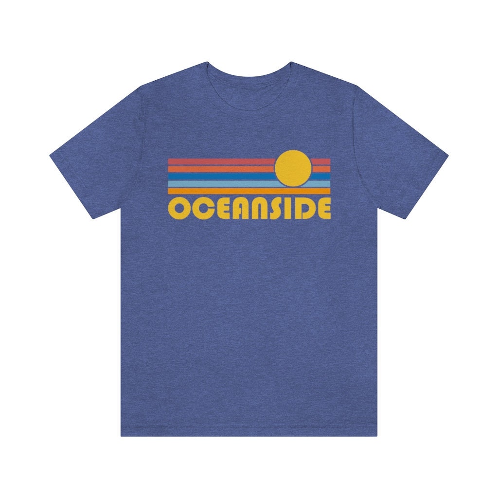 Oceanside California TShirt Retro Sunrise Adult Unisex Oceanside TShirt Personalization Available Graphic Tee – Feel-Good Design · Great Gift For Fans