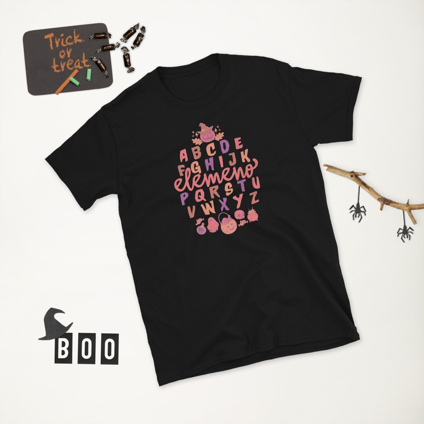 Halloween Teacher Gift Retro Halloween Teacher Tshirt Graphic Tee – Soft Feel · High-Quality Print