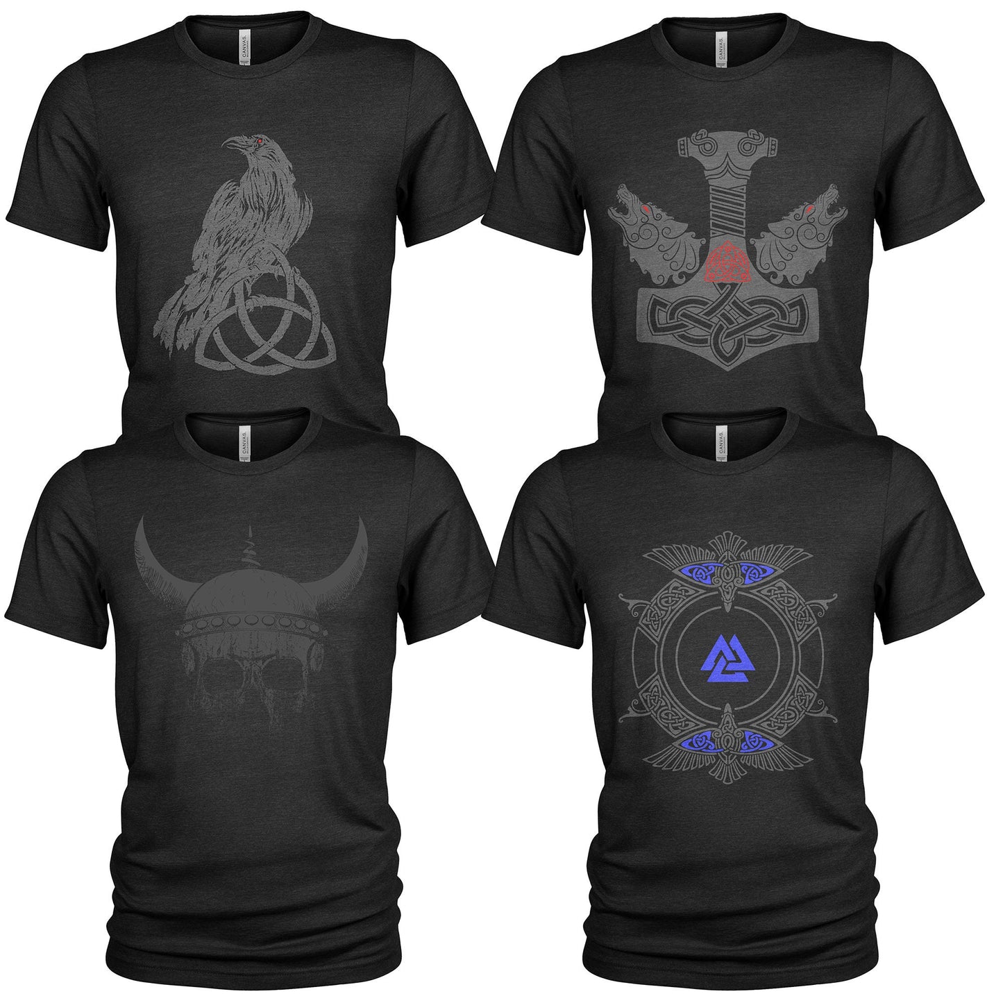 Vikings Valhalla Valkyrie Odin Thor Norse Mythology Men39s 4 Pack T Shirt 3813 Graphic Tee – Everyday Comfort · Perfect For Daily Wear