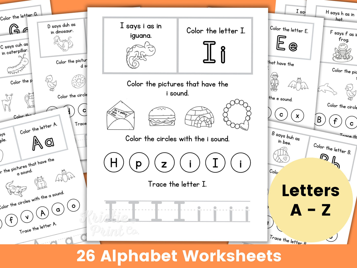 Preschool and Kindergarten Alphabet Worksheets Uppercase and Lowercase Alphabet Printables Phonics Worksheets Letter Sounds Worksheet Graphic Tee – Soft Feel · High-Quality Print