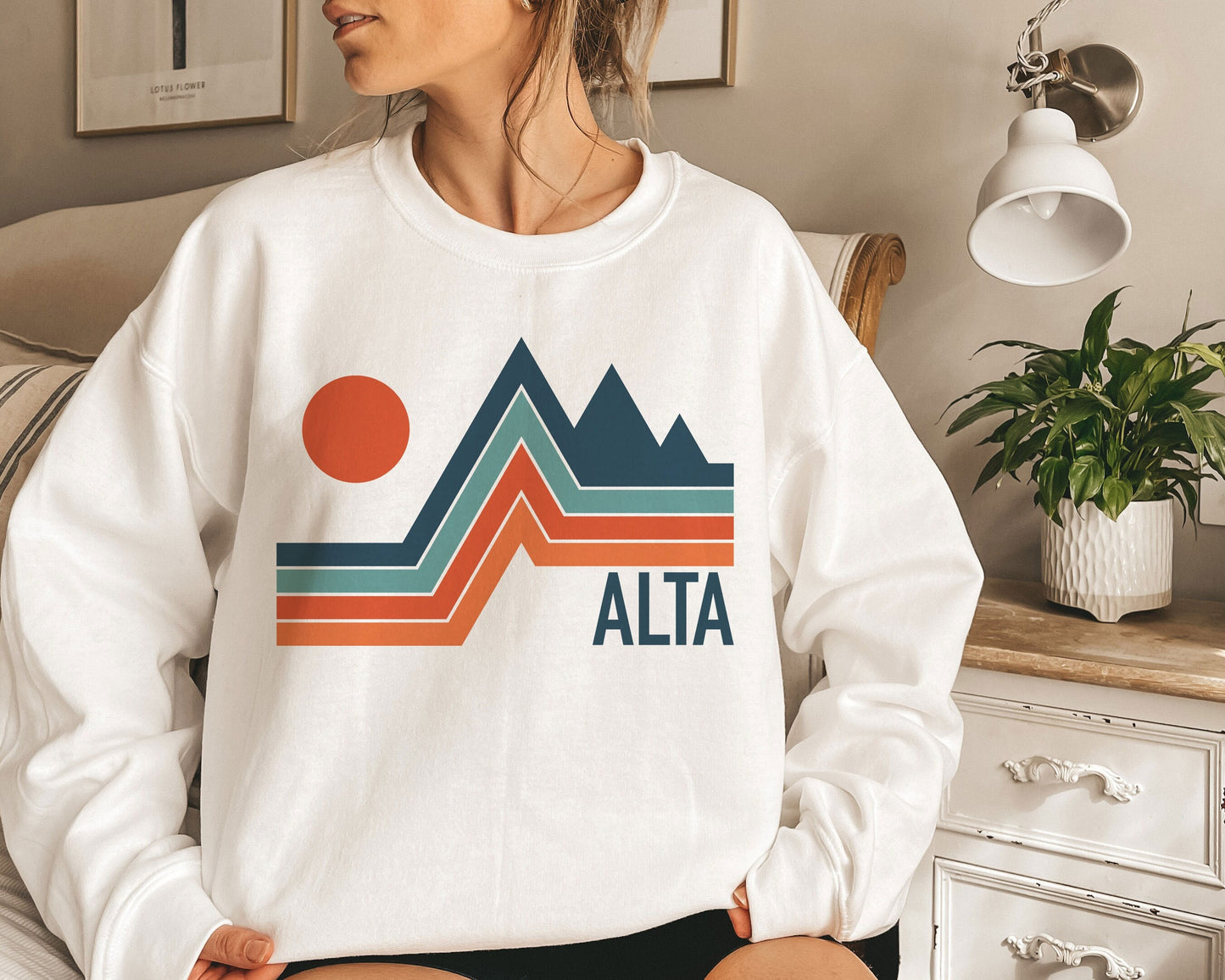Alta Utah Sweatshirt Unisex Retro Crewneck Alta Sweatshirt Personalization Available Sweatshirt – Warm & Stylish · Great Gift For Fans