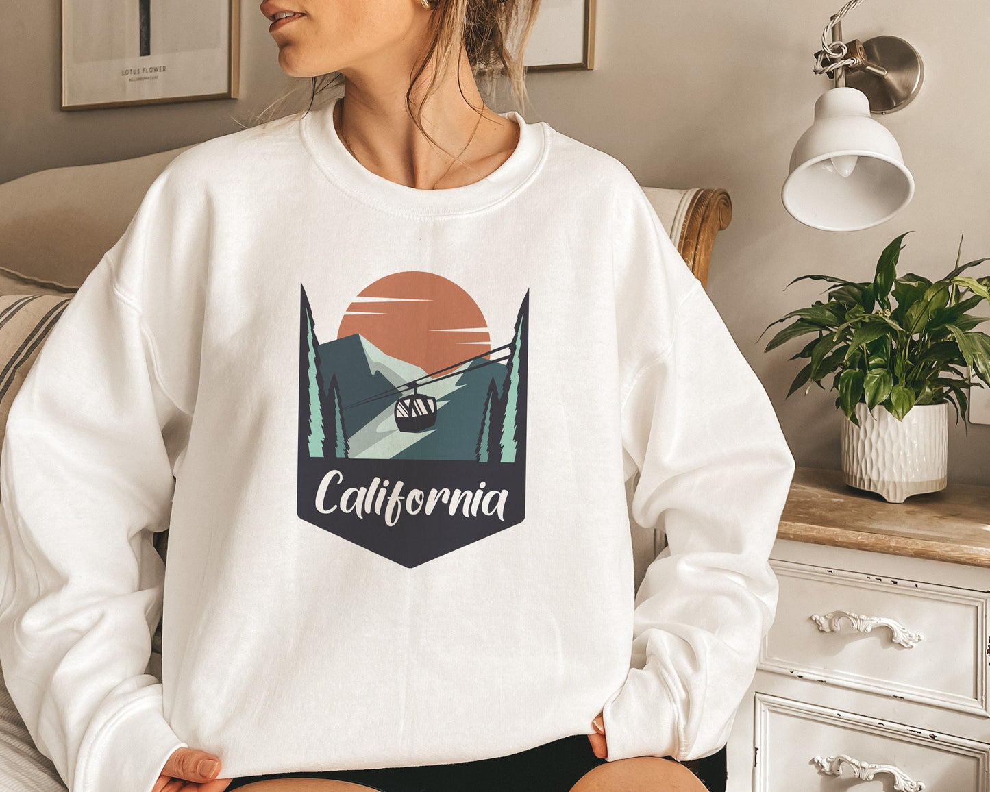 California Sweatshirt Unisex Gondola Snowboard and Snow Ski Crewneck California Sweatshirt Personalization Available Sweatshirt – Warm & Stylish · Great Gift For Fans