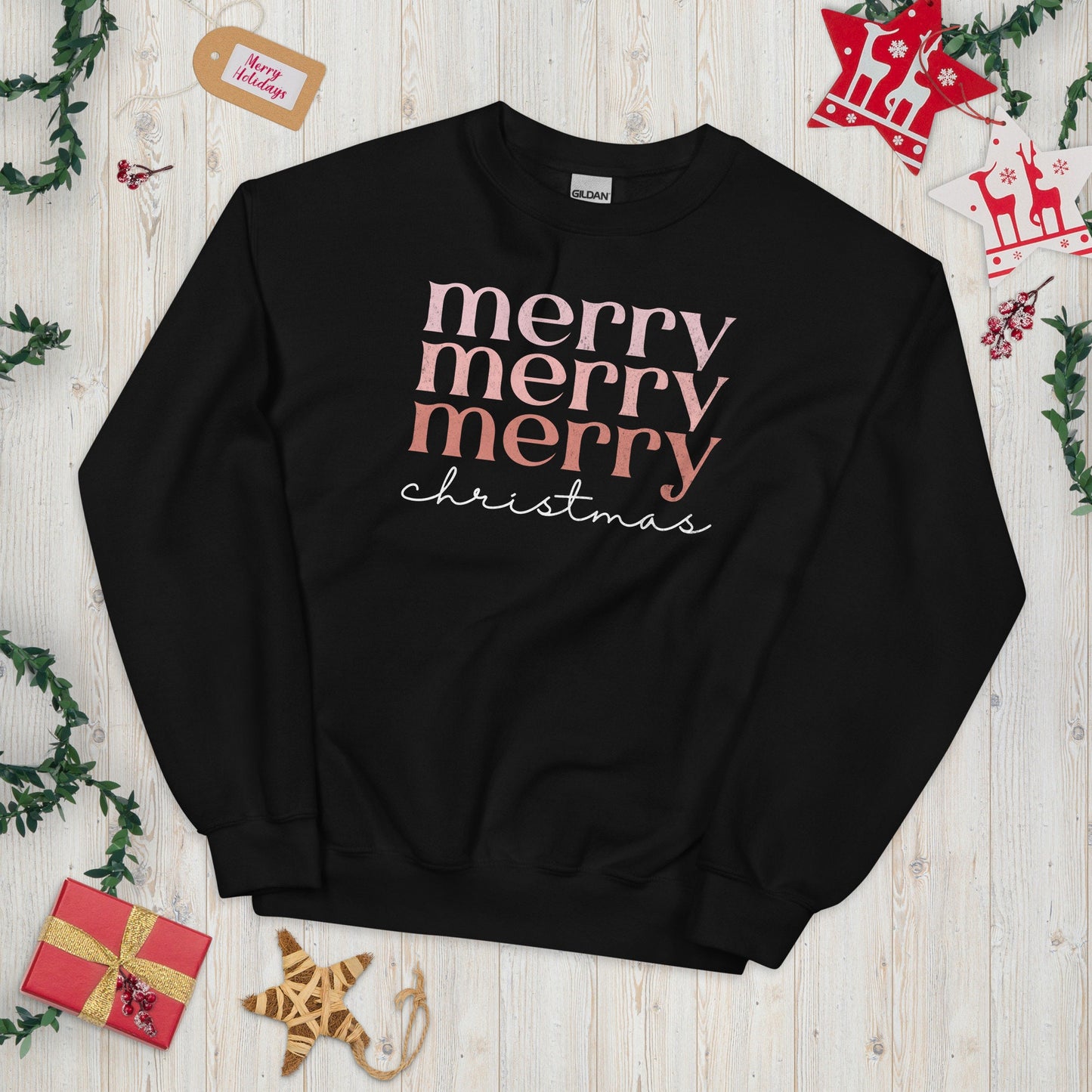 Merry Christmas Sweater Graphic Tee – Fan Favorite · Great Gift For Fans